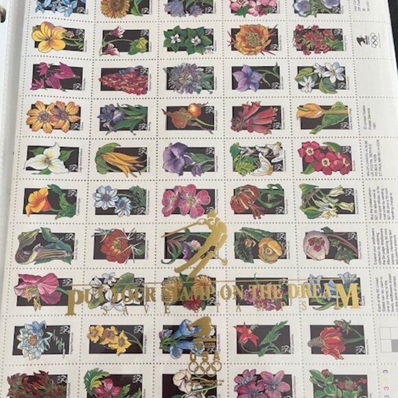 Several sheets of vintage 1988 Olympic Stamp Collection printed 1991 / 501 total - Picture 11 of 13